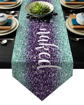 

Get Naket Gradient Marble Texture Table Runner Table Flag Home Party Decorative Tablecloth Table Runners