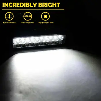 

Accessories LED Worklight 6 inches 6000 LM White Flood Spot Lamp Bulb Car