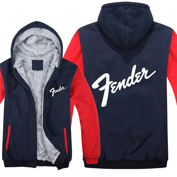 as picture Fender толстовки мужские повседневные пальто шерсть подклад куртки гитара крыло толстовки мужские пуловеры - Color: as picture