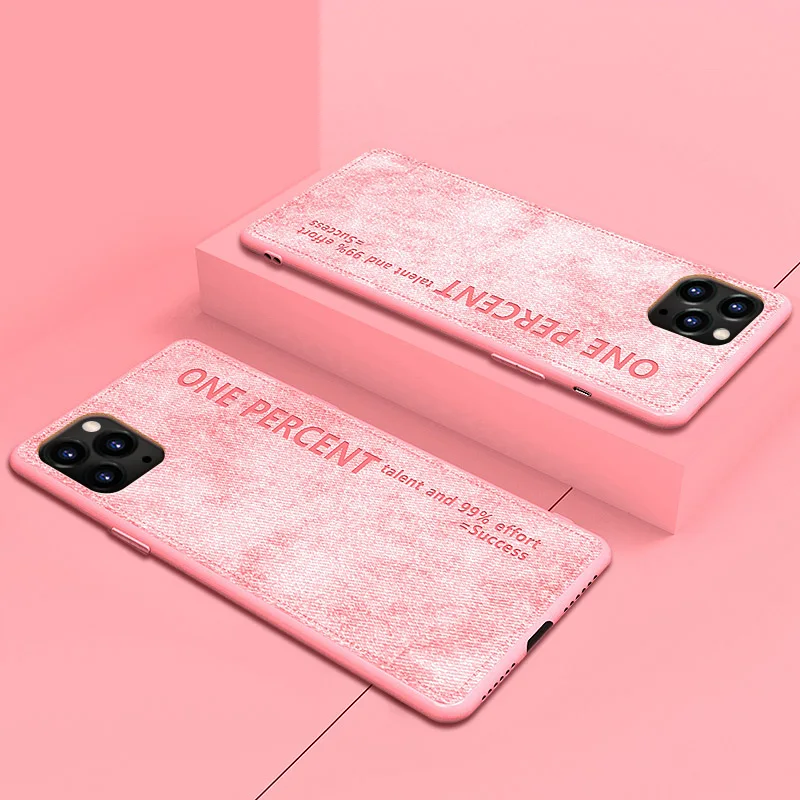 ADKO ткань текстура яркий цвет чехол для телефона iPhone 11 ультра тонкий противоударный мягкий край чехол Coque для iPhone 11 Pro Max