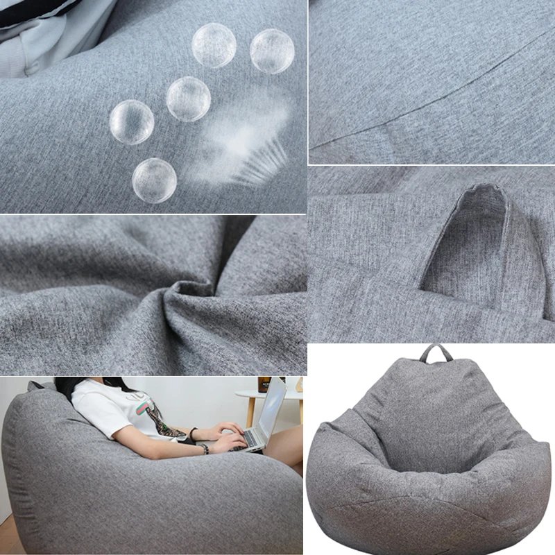 Чехол для стула Lazy Bean Bag без наполнителя детский диван кемпинга вечеринки пуф