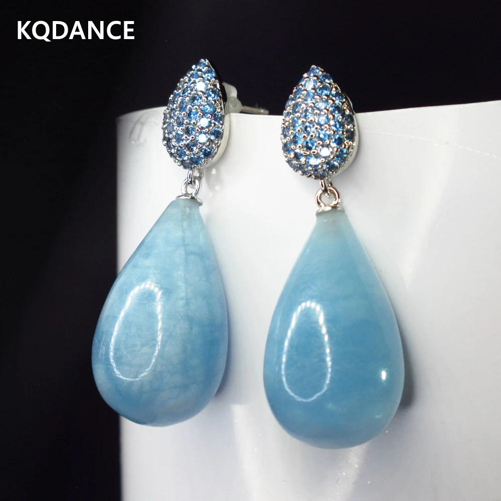 KQDANCE бирюзовые розовые кварцевые синие аквамариновые черные натуральные камни