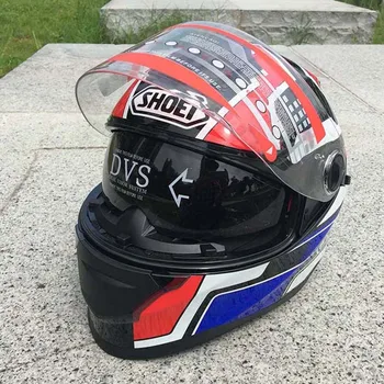 

New arrival full face motorcycle helmet summer double visor motorcycle helmet Casco Motorbike capacete with inner sun visor