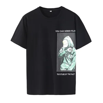 

2020 New short sleeve men's fashion Chinese style plus men's fashion brand T-shirt loose trend large half sleeve tops summer 1-8