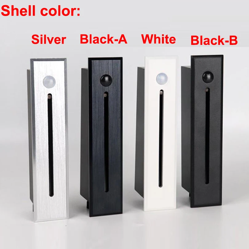

3W CREE PIR Sensor LED Wall Lamp Recessed Buried Wall Light Decoration Hallway Staircase Step Night Lighting Aluminum AC85-265V