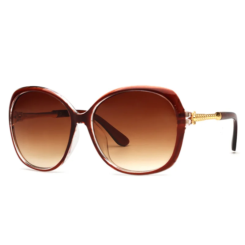 Big box 2019 new fashion sunglasses women anti-UV European and American brown | Аксессуары для одежды