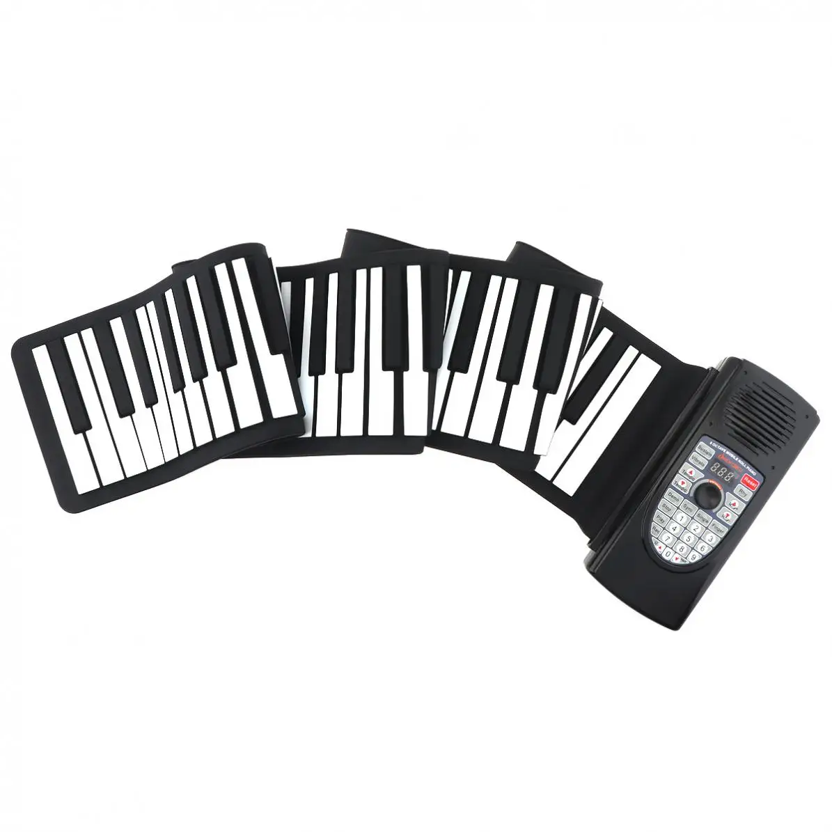 88 Keys USB MIDI Roll Up Piano Rechargeable Electronic Portable Silicone Flexible Keyboard Organ Built-in Speaker Hot Sale