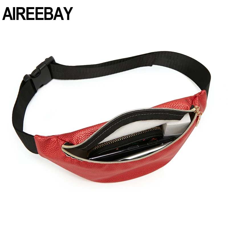 AIREEBAY повседневная женская сумка на пояс, брендовая дизайнерская сумка на пояс в стиле ретро, сумка на пояс для девочек, новинка, Маленькая кожаная сумка на грудь для путешествий