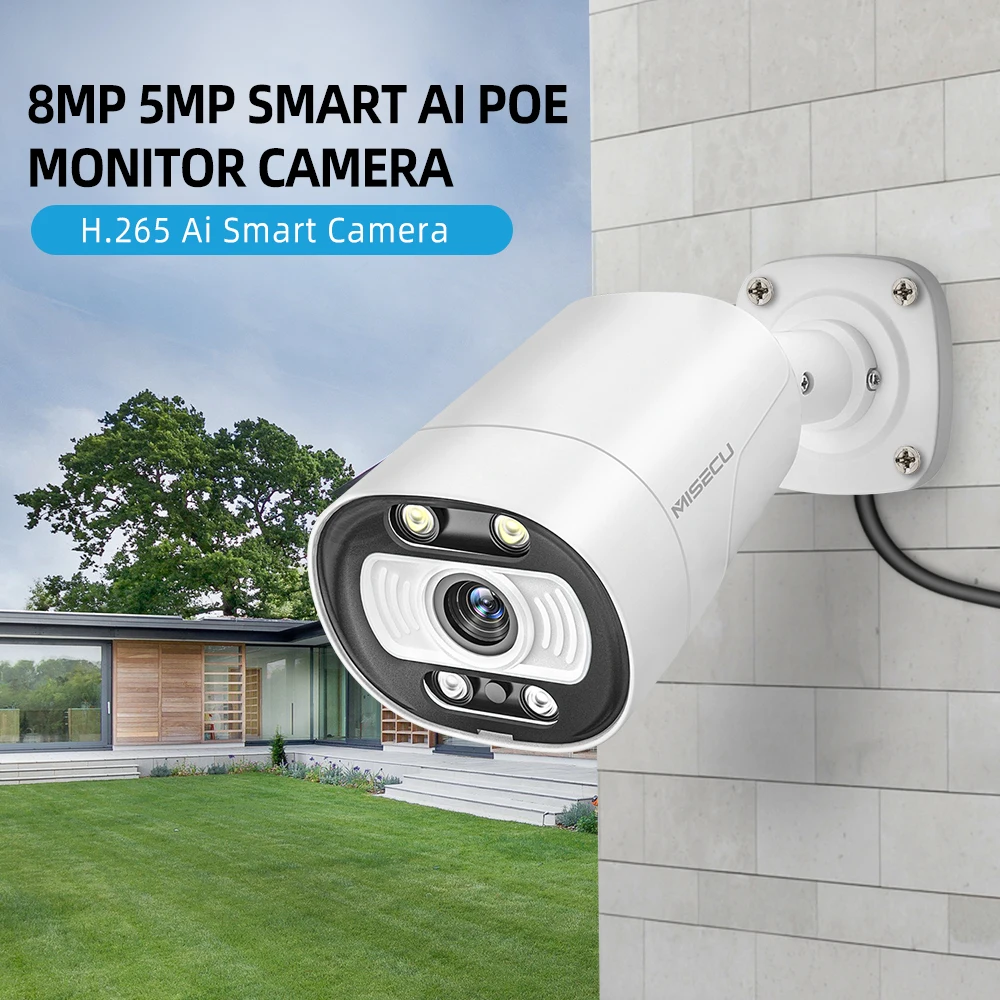 5MP 8MP Bullet POE Camera with Misecu Logo – Techage.com