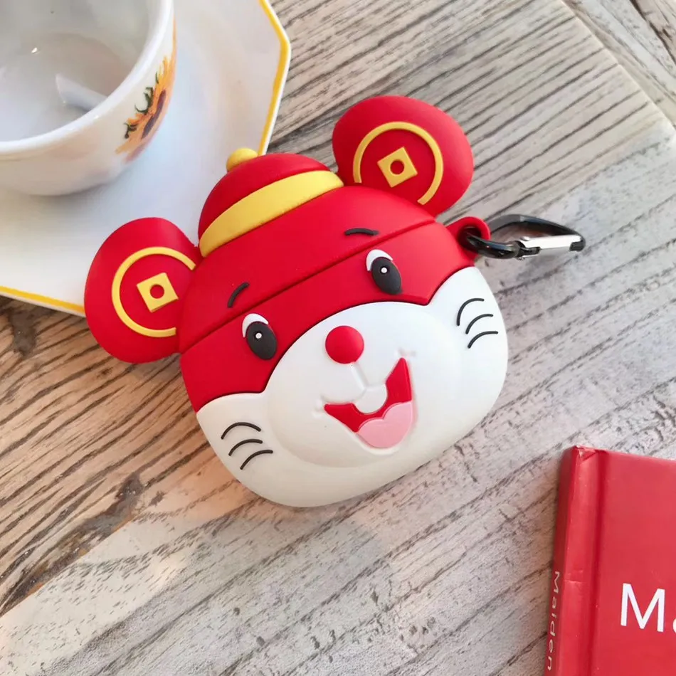 3D мультяшный чехол для наушников для huawei Freebuds 3 чехол милый аниме мышь Свинья Силиконовый чехол для huawei Freebuds 3 Pro чехол s брелок