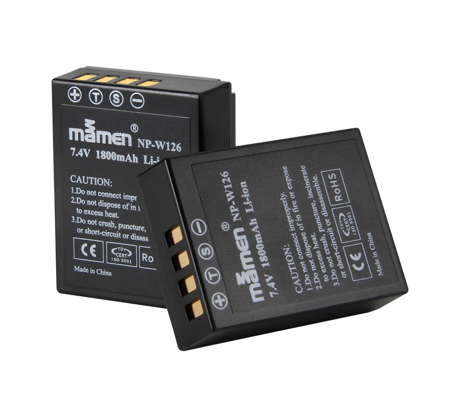 Mamen 4 шт. NP-W126 NPW126 NP-W126S цифровой Батарея для fuji плёнки X Pro2 Pro1 E1 E2 E2S 100F M1 A1 A2 T1 T2 T10 T20 батареи