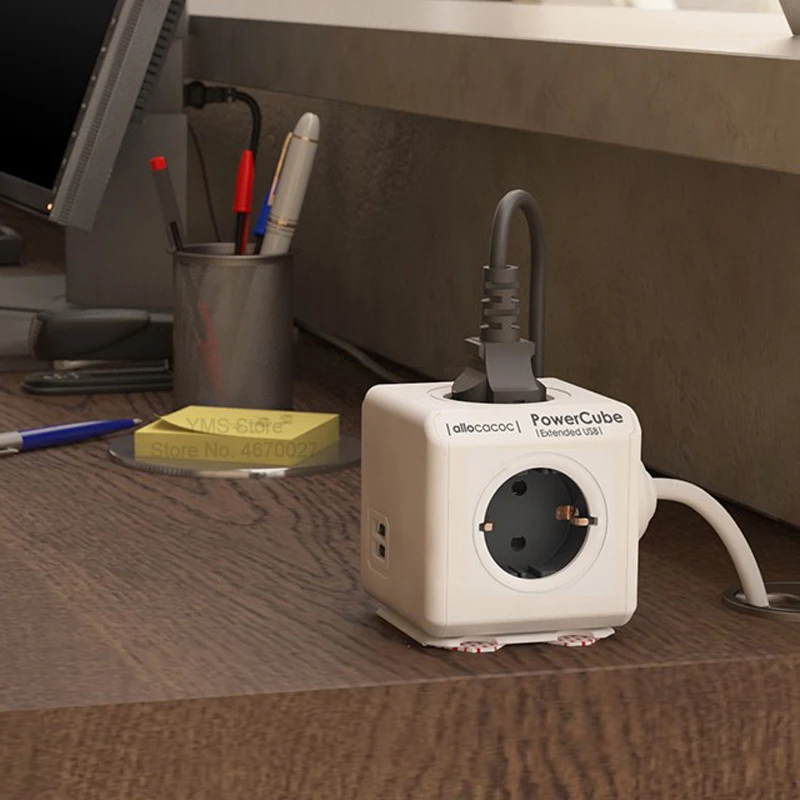 Allocacoc штепсельная вилка европейского стандарта USB умная настенный удлинитель