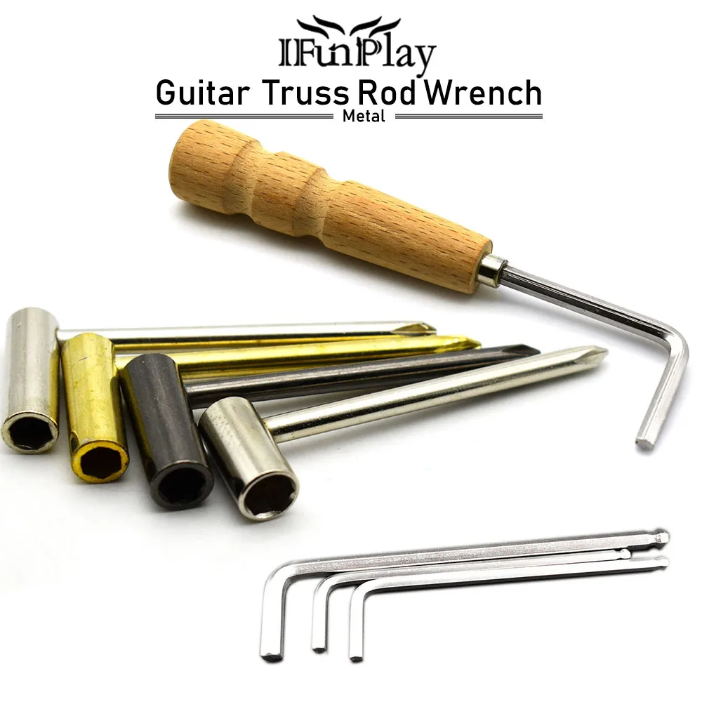 1Pcs Adjust the 4/5/6/7/8mm Allen Hexagon Truss Rod Adjustment Wrench Luthier Tool for Acoustic