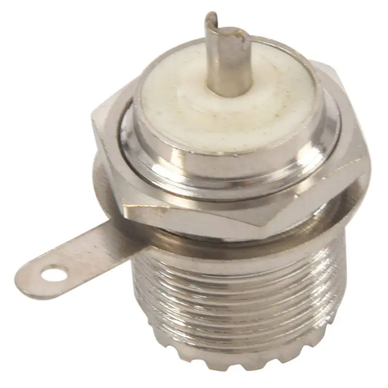 UHF Female SO239 Jack Bulkhead Solder Panel Mount RF Straight Connector silver | Обустройство дома