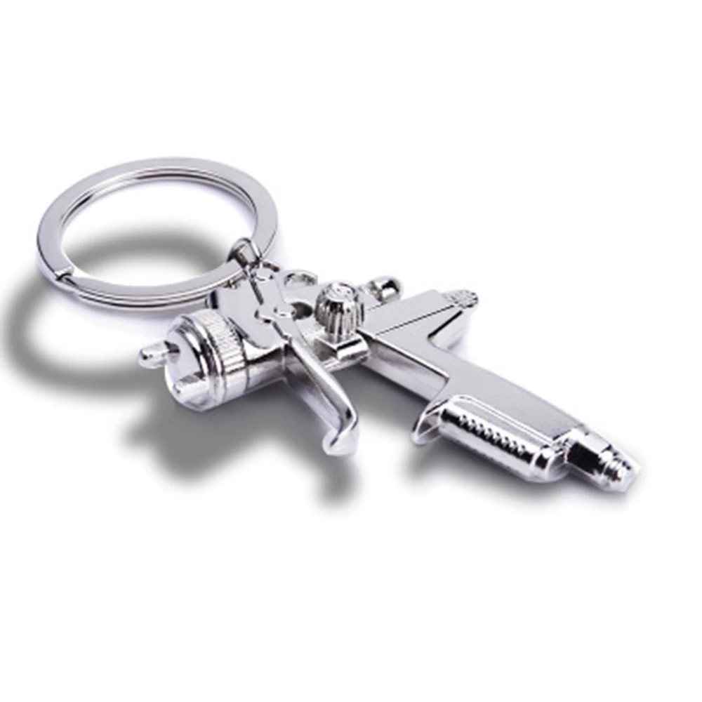 Silver Color Water Spray Shape Keychain For Women Men Novelty Car Key Ring Handbags Accessories Pendant Unique Jewelry | Украшения и