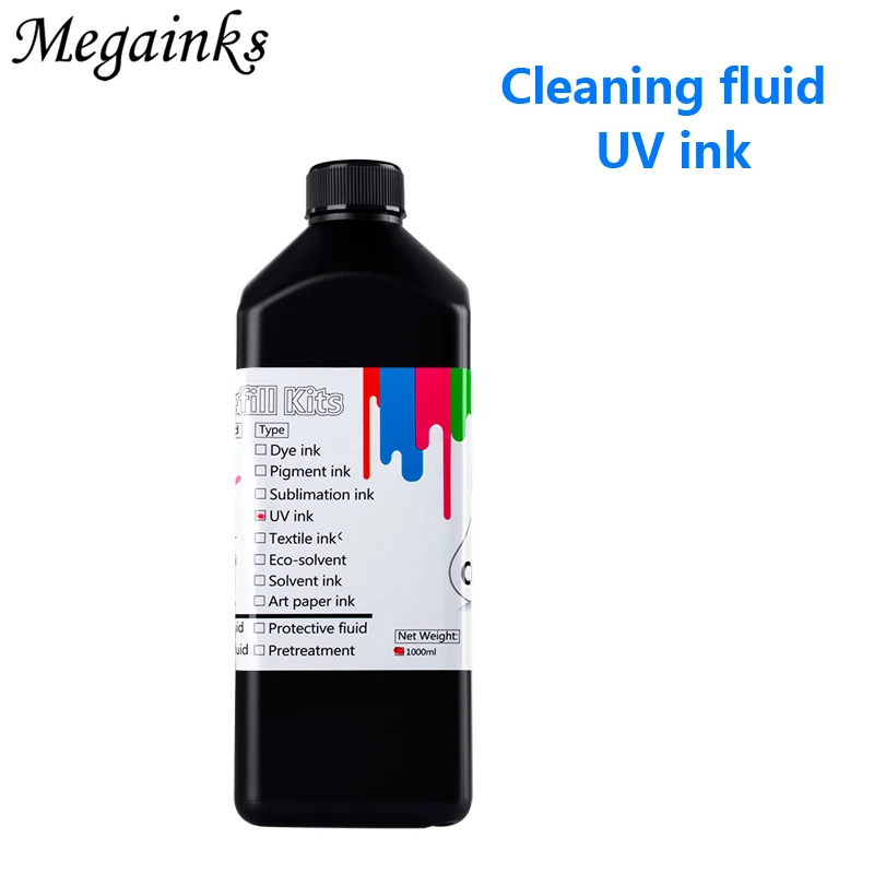 500ML 1000ML LED UV Ink Printhead Tube Cleaner Solution Fluid for Epson