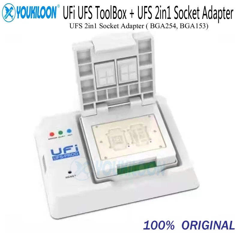 2022 NEW Original UFi-UFS ToolBox+ UFS 2 in 1 Socket Adapter ( BGA254 BGA153) Works as an add-on interface paired with UFI-BOX | Мобильные