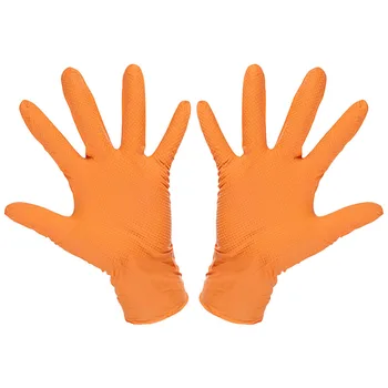 

100PCS Disposable Rubber Gloves Super-thick Rubber Gloves Non-slip Palmprint Rubber Gloves Mechanical Hardware Rubber Gloves Wea