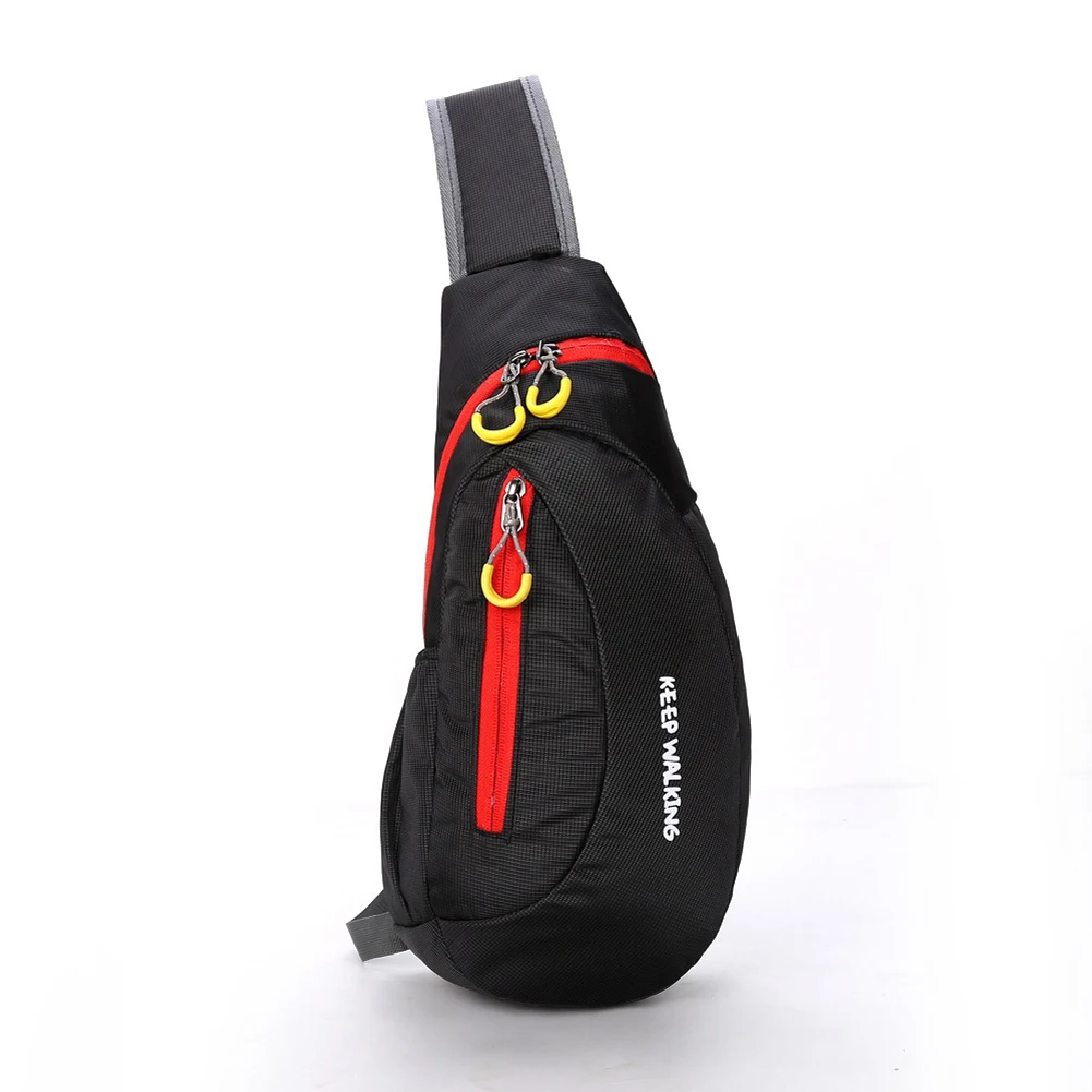 Новая мода Мужская нейлоновая водонепроницаемая сумка через плечо цикл Спорт на открытом воздухе слинг груди пакет повседневные дорожные поясные сумки - Цвет: Черный