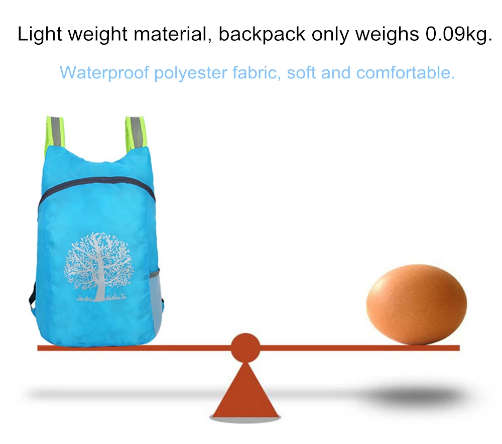 Unisex Foldable Backpack Hiking Camping Bag Ultra Lighting Light Outdoor Sport Backpack Waterproof Folding Backpack for Travel