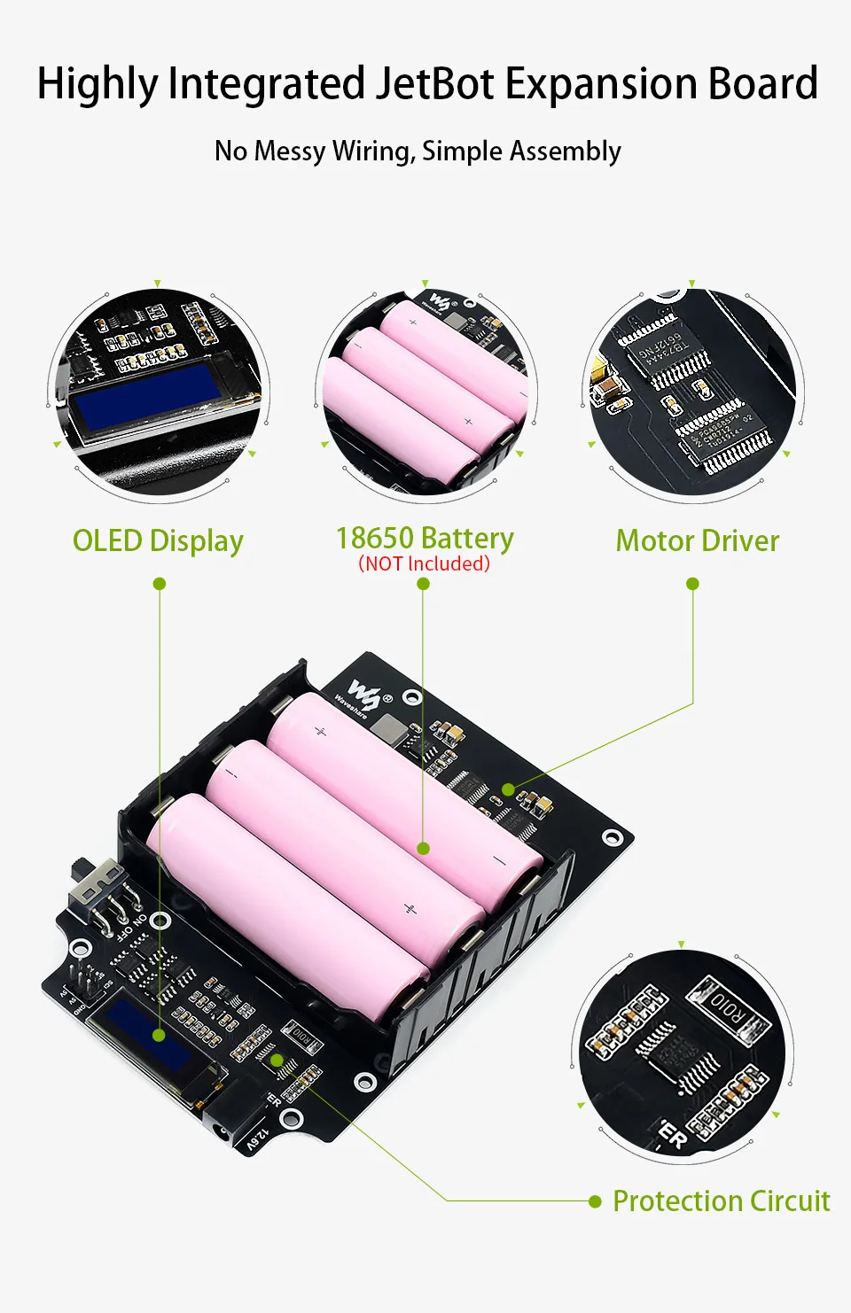 Waveshare JetBot AI Kit NVIDIA официальная рекомендация AI Robot на основе Jetson Nano Smart robot