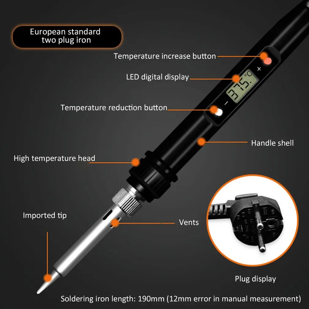 Цифровой дисплей паяльник набор гравировка пайка сварочный инструмент Регулируемая температура сварочная ручка Прямая горячая распродажа