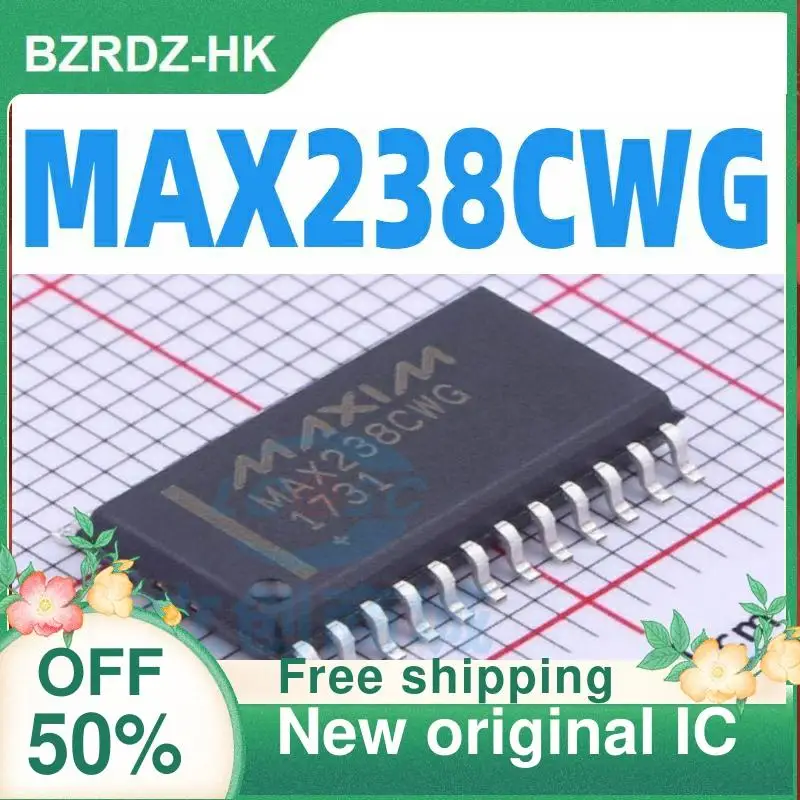 

4PCS MAX238CWG+T MAX238CWG Sop24 interface - Driver receiver transceiver IC chip