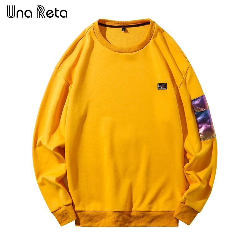 UnaReta Мужская толстовка хип-хоп красочный Карманный свитер уличная персональная Печать Повседневная Толстовка пуловер спортивный костюм для мужчин - Цвет: Цвет: желтый