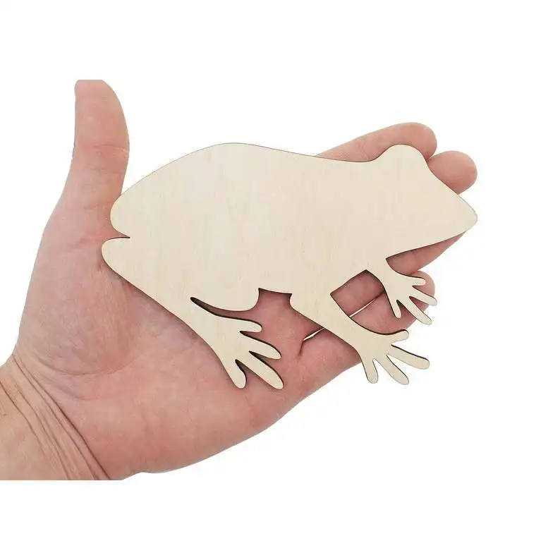 

Wooden Frog Cutout (14cm) Shape Wood Cutout Embellishment Craft Decoration Gift Decoupage Blank 1025
