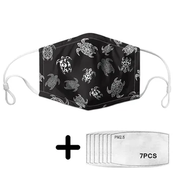 

Black Dust Masks Mouth with Cartoon Sea Turtle Pattern Kids Daily Mask for Teenager Dropping Anti Face Maschera Fast Sending
