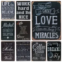 30X20 см Семейные Правила жестяная вывеска винтажная художественная металлическая пластина Паб Бар Кафе домашний плакат ретро Декор стены жестяная вывеска кофе H81