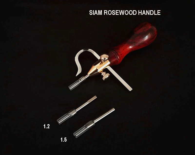 Siam rosewood handle Кожа Craftool Freehand строчка Groover-деревянная ручка-две спецификации - Цвет: Siam rosewood handle