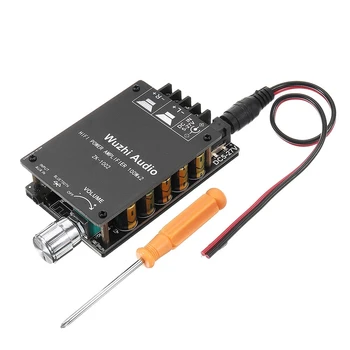 

1002 HIFI 2x100W TPA3116 AUX+ bluetooth 5.0 HIFI High Power Digital Amplifier Stereo Board AMP Amplificador Home Theater