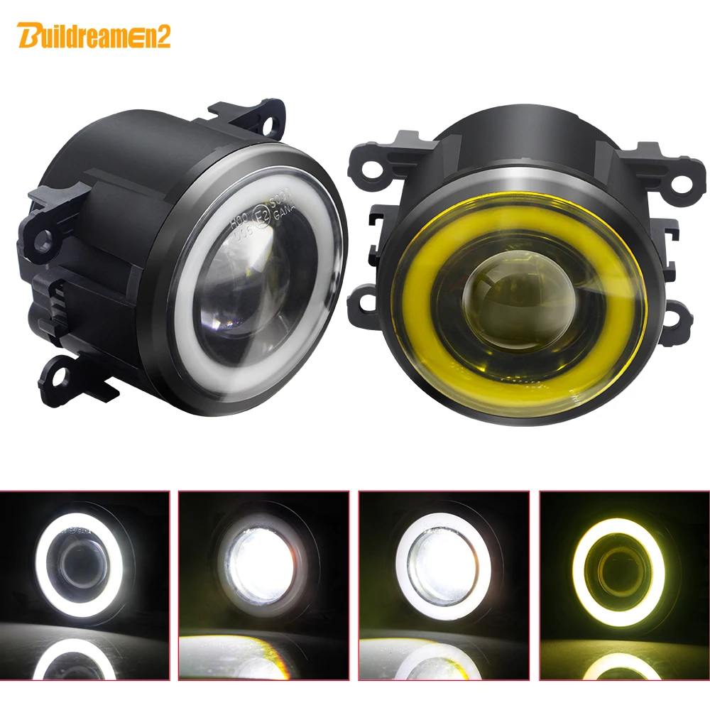 2 X Led Angel Eye Fendinebbia Paraurti Anteriore Per Auto Fendinebbia Daytime Running Lamp Drl Per Fiat 500 Sedici Panda Punto Evo Tipo Ducato Doblo