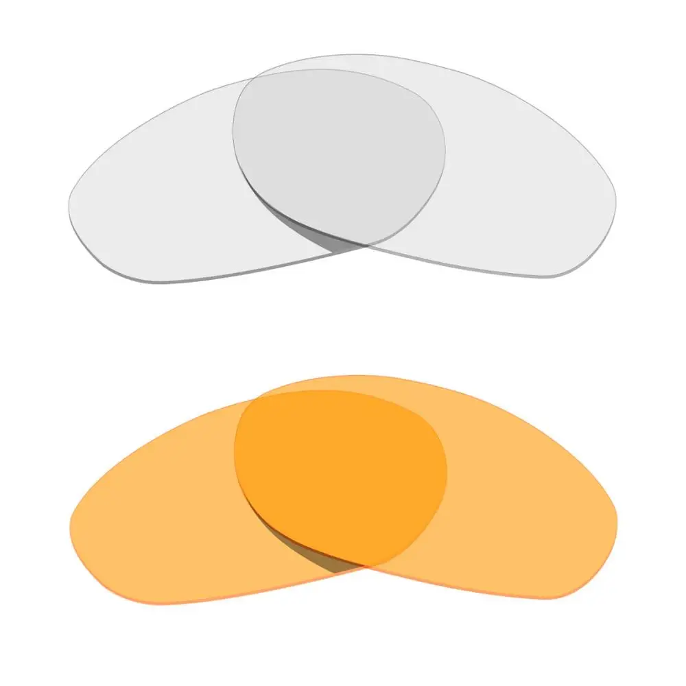 

HKUCO For Monter Dog Sunglasses Replacement Polarized Lenses 2 Pairs - Transparent & Transparent Yellow