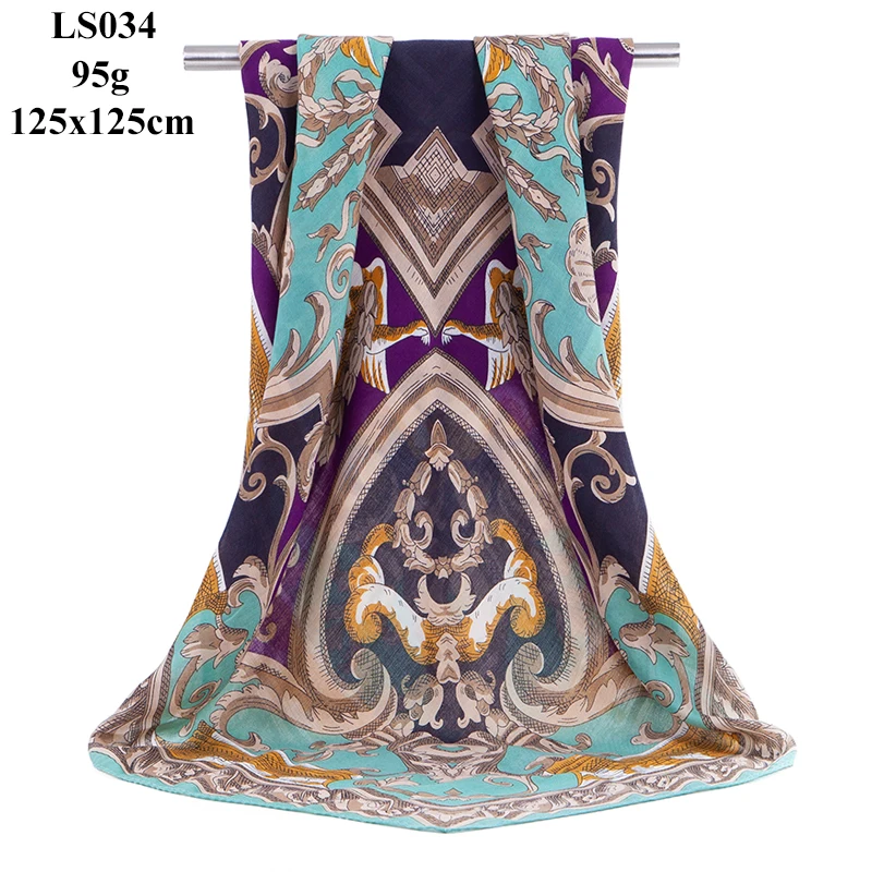 LS034 women scarf Портной Смит большой квадратный размер шарф женский модный дизайнерский большой размер шейный шарф осень зима хиджаб шаль шарфы для женщин - Цвет: LS034 women scarf
