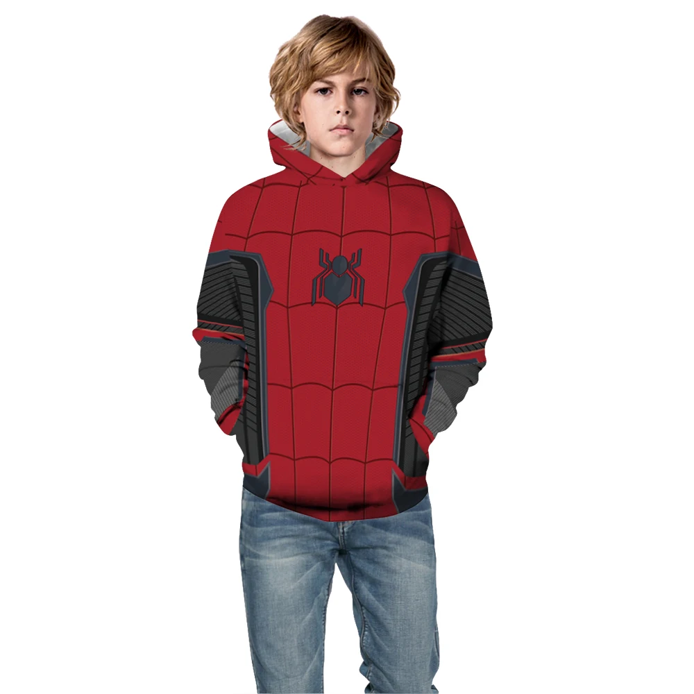 Teens Kids Hoodies Sweatshirts Avengers Endgame 4 Quantum Realm Spiderman Superhero Captain Marvel Iron Man Sweatshirt Tops
