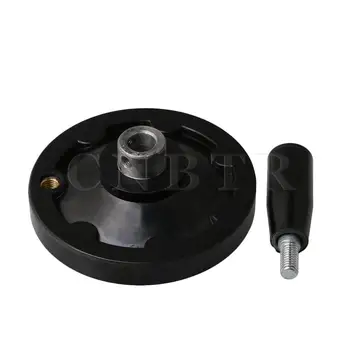 

CNBTR Hand Wheel 10cm Dia 1cm Hole Diameter with M5 Screw for Milling Machine