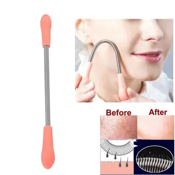 

Spring Hair Remover Stick Face Hair Remover Spring Threading Beauty Tool Epilator hair removal tool Stainless steel Spring Stick