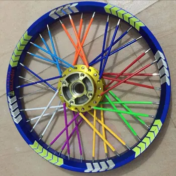 

72-Pack 6 Colors Bike Motorcycle Mountain Bike MTB Wheel Modification Spokes Sleeve Tube Safety Snap-On Clip Tube Safety Warn