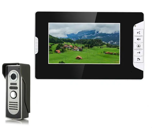 B KIT 7 дюймов TFT 2 монитора видео-телефон двери дверной звонок Домофон комплект 1-Камера 2-монитор Ночное видение с IR-CUT HD 700TVL Камера - Цвет: B KIT