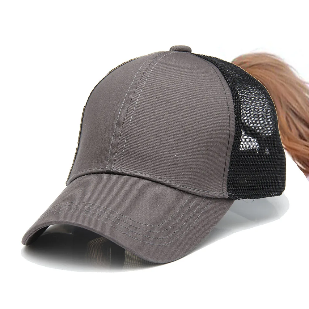 Персонализированные индивидуальный логотип с вышивкой текст ваше имя конский хвост спортивная бейсбольная кепка Кепка Лето выбрать спортивную шапку Женская шляпа