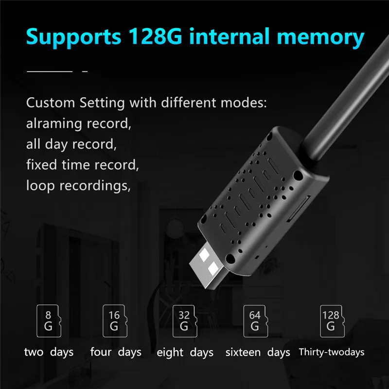 U21 HD Smart Mini Wifi USB камера ip-камера наблюдения в режиме реального времени AI циклическая записывающая мини-камера для обнаружения человека поддержка 128G