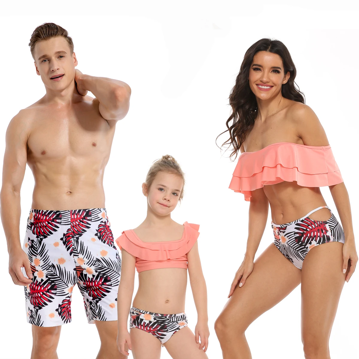 Family Look Leaf Ванна Подходит Mother Daughter Matching Купальник мамочку и Me Купальники Одежда