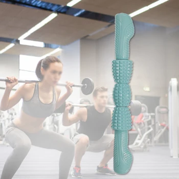 

Effective Tool Neck PVC Body Leg Fitness Portable Muscle Roller Yoga Ergonomic Massage Stick Three Balls Home