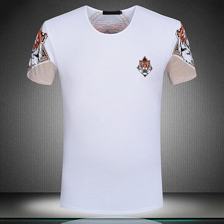 Новинка мужские футболки в полоску 19ss с головой тигра женская футболка стиле