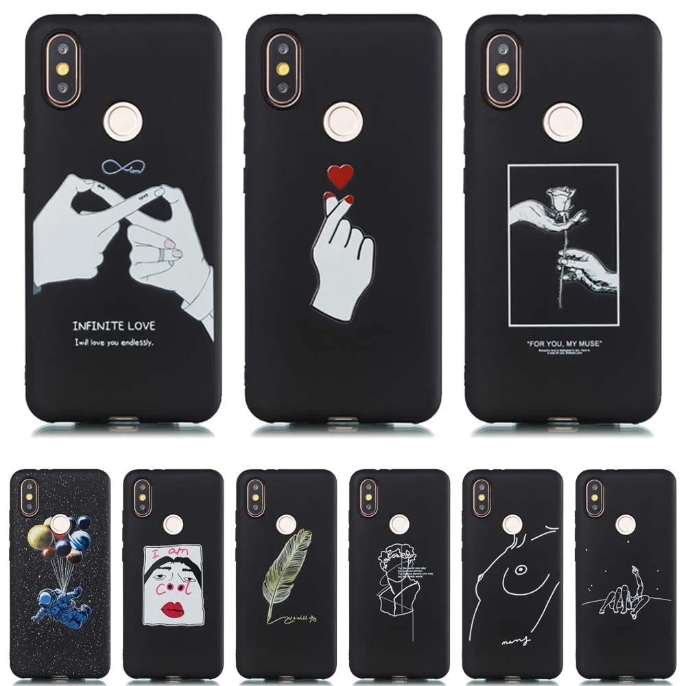 Модный ноздри чехол для телефона Mi A2 или 6X леденец крышка Fundas Coque Capinhas Hoesjes Etui |
