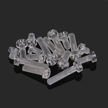 

1000PCS/Lot M5*6/8/10/12/20mm Acrylic Screw Transparent PC Screw Clear Plactic Polycarbonate Bolt Lighting Lamp Installation