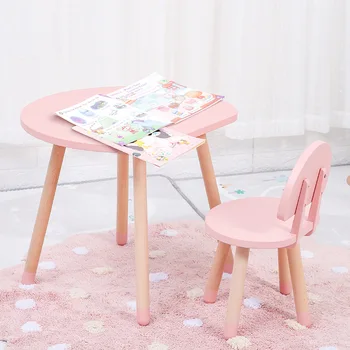 

Children's desks and chairs game writing combination solid wood kids table and chair study table modern simplicity kids desk