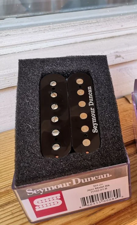 Black SH2n 1 Piece Seymour Duncan хамбакер электрогитара пикап SH2n JAZZ и SH4 JB Модель 4 проводника черный 1 комплект(2 шт - Цвет: Black SH2n 1 Piece
